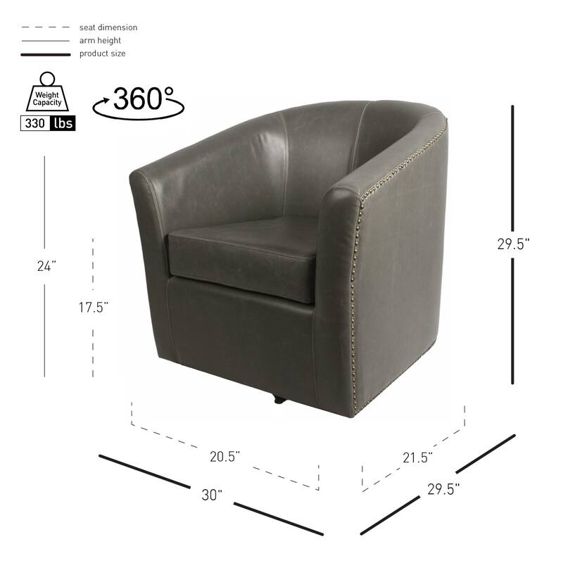 NPD Furniture Ernest Swivel Arm Chair