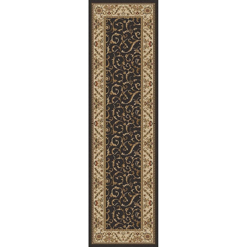 Admire Home Living Amalfi Transitional Scroll Pattern Area Rug