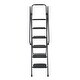 preview thumbnail 1 of 10, Black 6-Step Compact Metal Step Stool Ladder