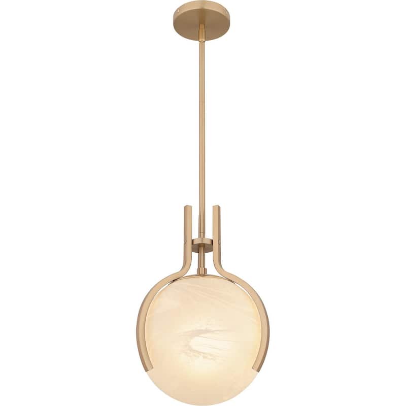 Bronze Gold One Light Pendant from the Quoizel Pendant Collection