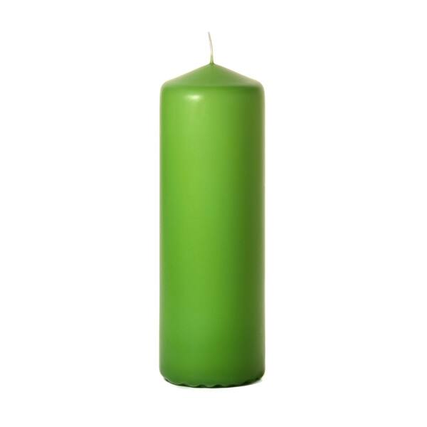 3 Pcs, 3x9 Lime Green Pillar Candles Unscented 3 in. diameterx9 in
