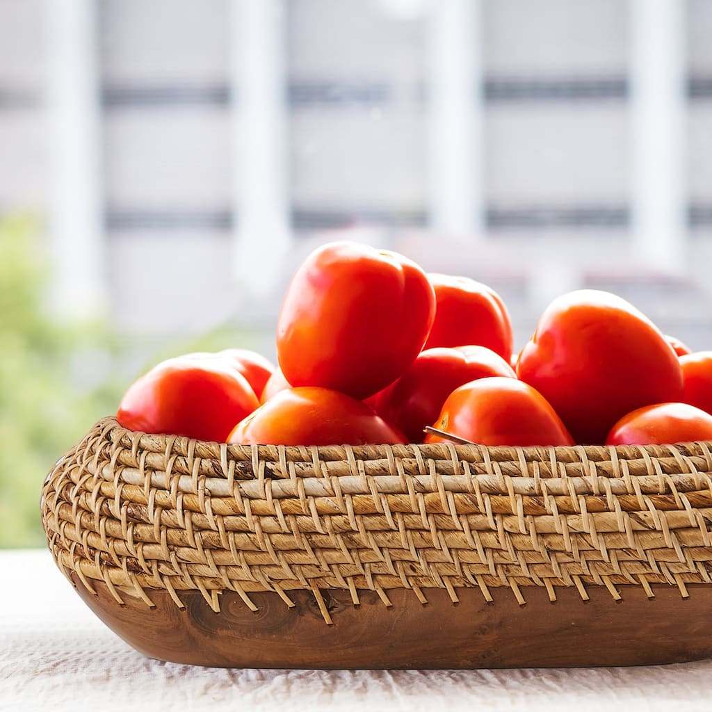 Home Soft Things Kapal Oval Vases Rustic Fruit Wood Bowl - 16.9" x 5.9" x 5.9"