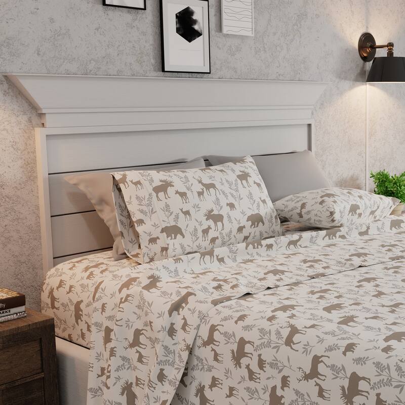 Color Sense Cotton Double Brushed and Extra Warm Flannel Sheet Set