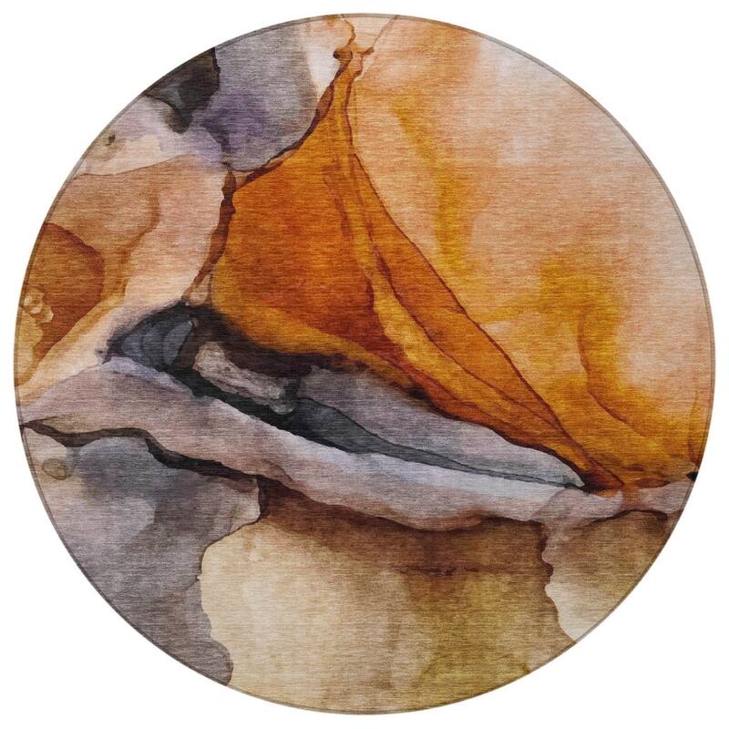 HomeRoots Abstract Transitional Rectangle Outdoor Rug