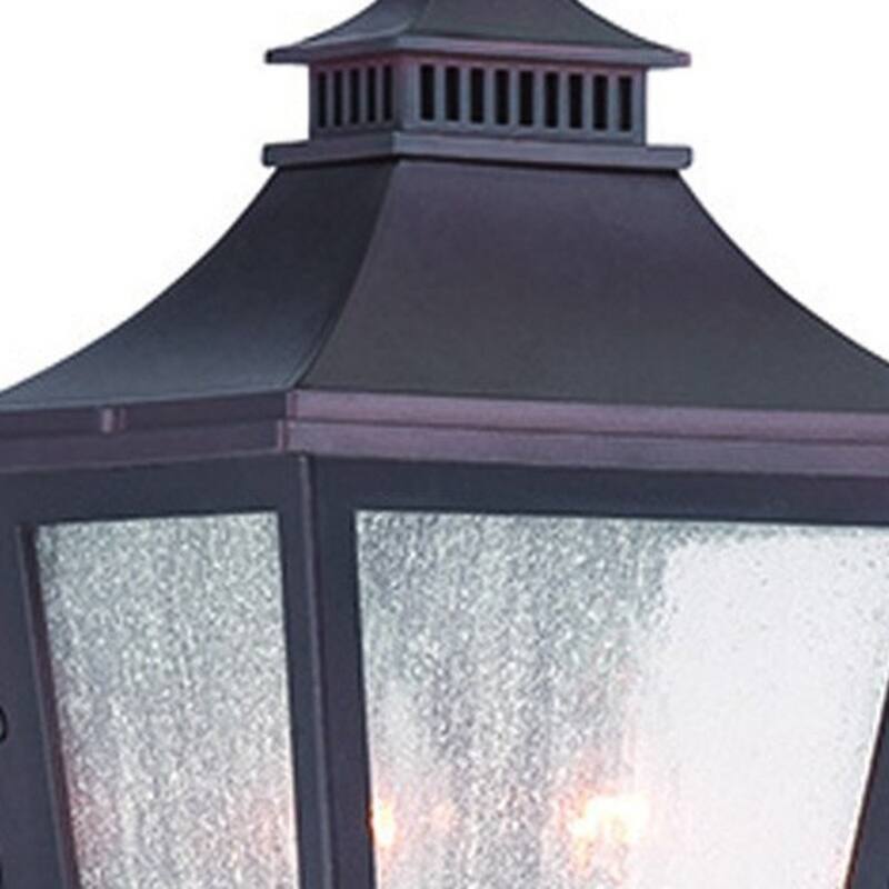 Glass LED Wall Two Light Flush Wall Mount with Steel Accents - 5.5” x 7.5” x 12” (D x W x H)