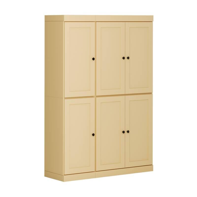 Palace Imports 100% Solid Wood 48.5" Pantry Cabinet with Shaker Doors and Adjustable Shelves