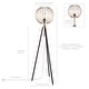 preview thumbnail 6 of 6, Parry Industrial Metal Tripod Floor Lamp in Antique Brass Finish