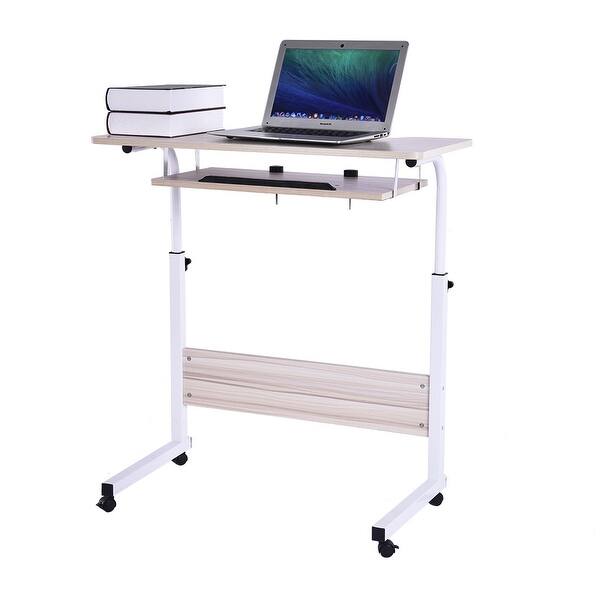Home Office Desk Can Be Raised And Lowered Mobile Computer Desk Overstock 32040080