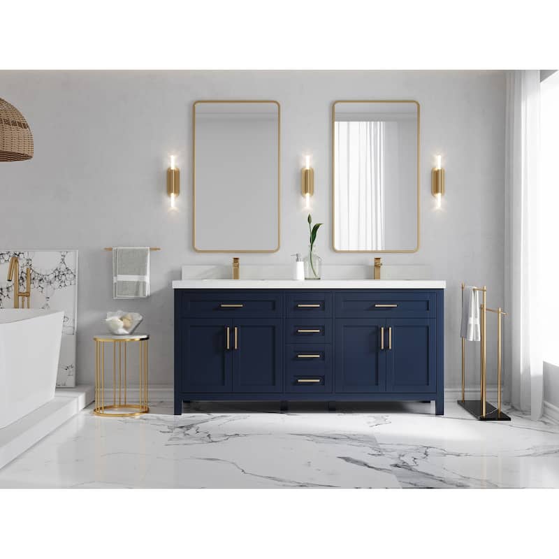 Willow Collections 72 in. W x 22 in. D Double Sink Bathroom Vanity with Countertop