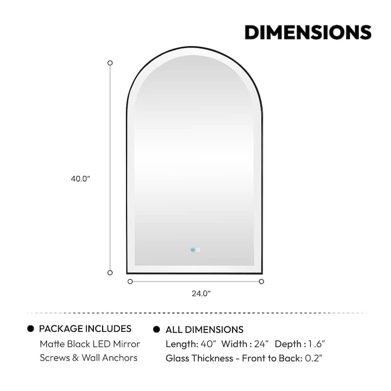 Estartit Oval Framed LED Wall Mount Bathroom Vanity Mirror