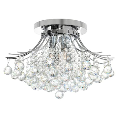 Princess 6 Light Flush Mount With Chrome Finish