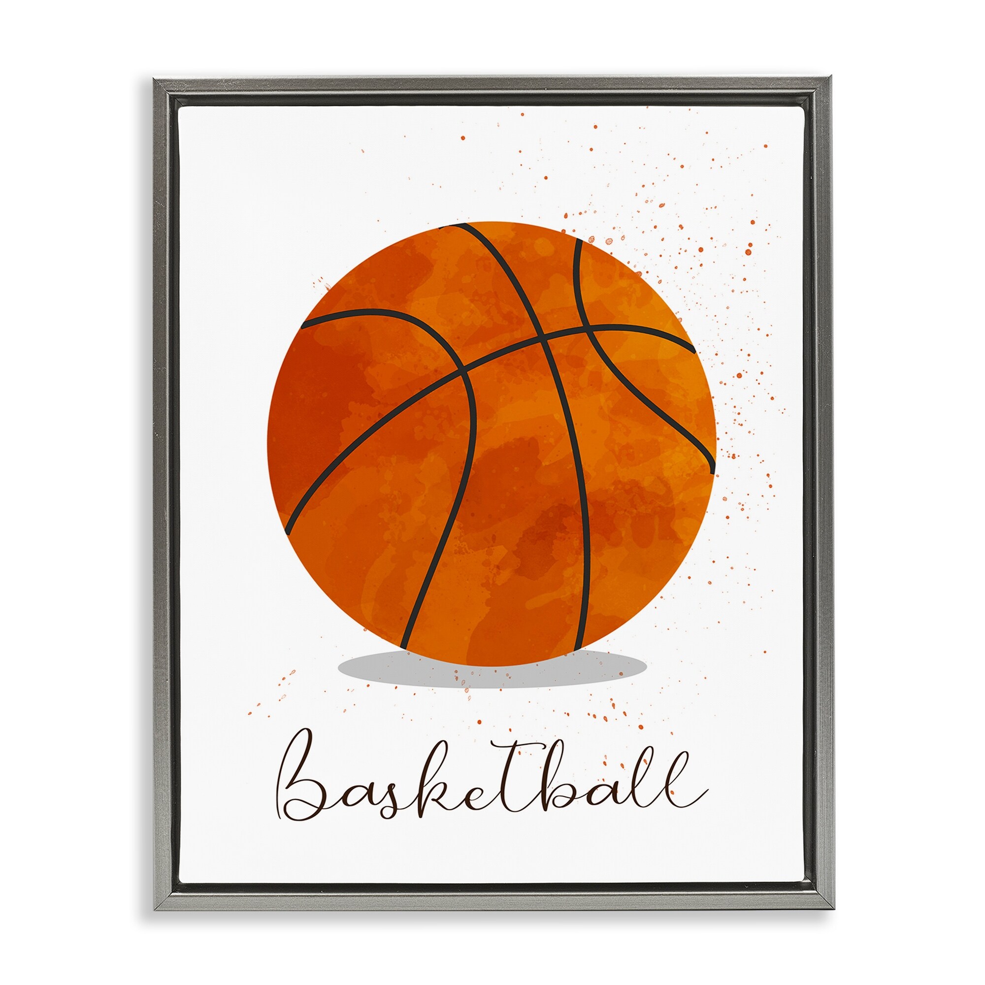 Stupell Let's Play Ball Basketball Framed Floater Canvas Wall Art Design By Christine Simpson Art