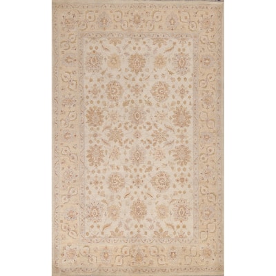 Vegetable Dye Chobi Peshawar Traditional Wool Area Rug Hand-knotted - 6'5" x 9'3"