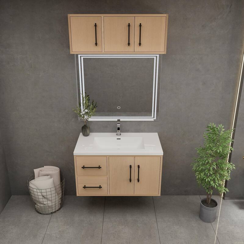 Victoria 36'' L Wall-Mounted Vanity Set with Motion Sensor LED light Top Cabinet