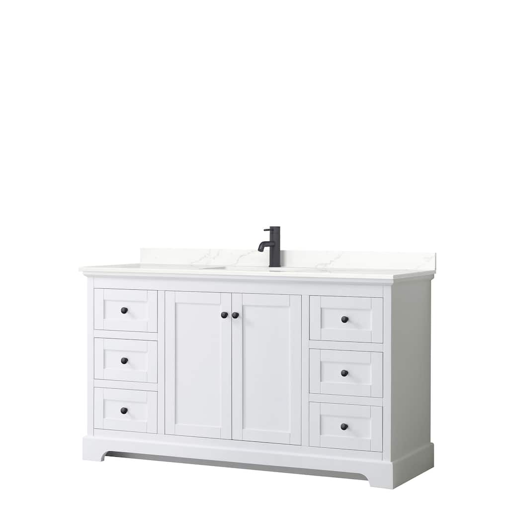 Avery 60-inch Single Vanity, Quartz Top