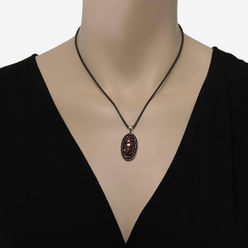 Charles Krypell Roxy Sterling Silver, Black Sapphire Pendant Necklace - Silver - 16