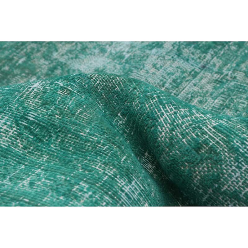 ECARPETGALLERY Hand-knotted Color Transition Green Wool Rug - 9'5 x 12'4