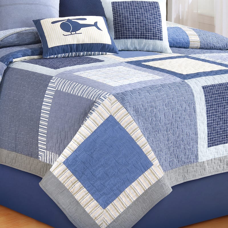 Joshua King Quilt 100% Cotton Lightweight Machine Washable Reversible Bedspread Coverlet
