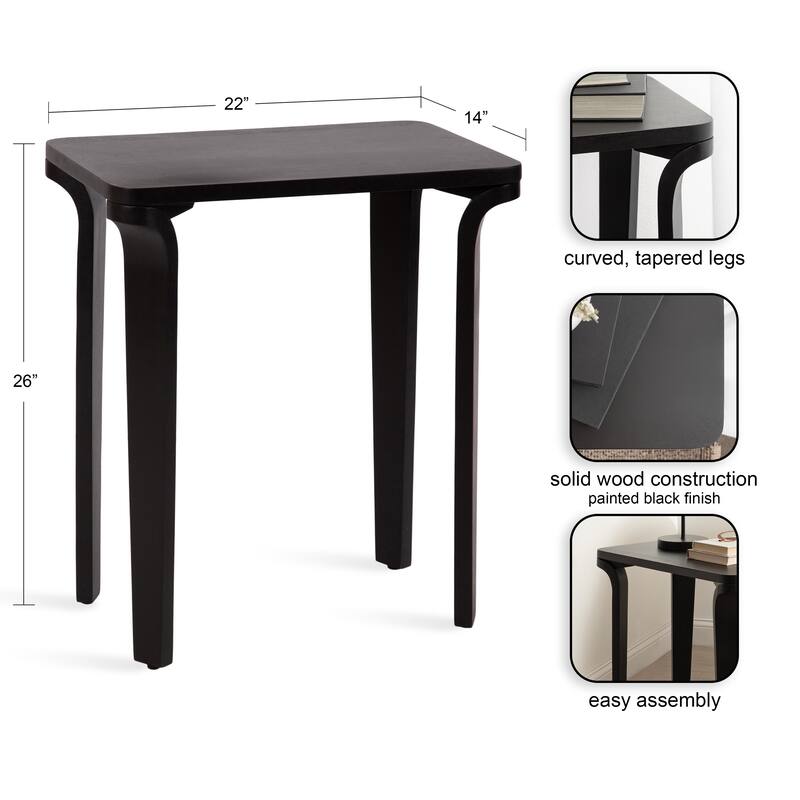 Kate and Laurel Escalon Wood Side Table - 22x14x26