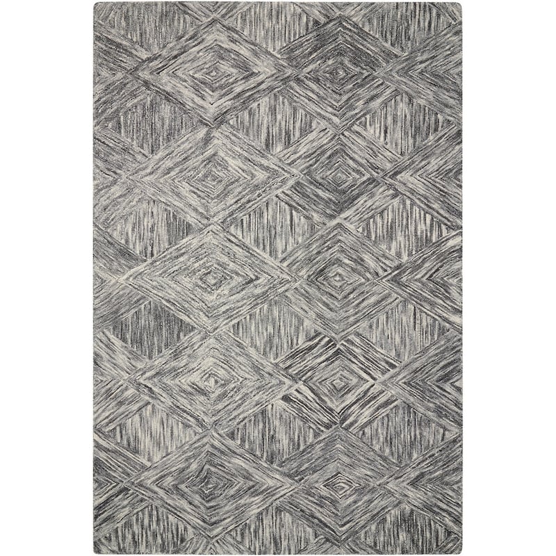 Cikoy Power Loomed Geometric Modern Soft Area Rug By HomeRoots - 69' X '45' X '0.5