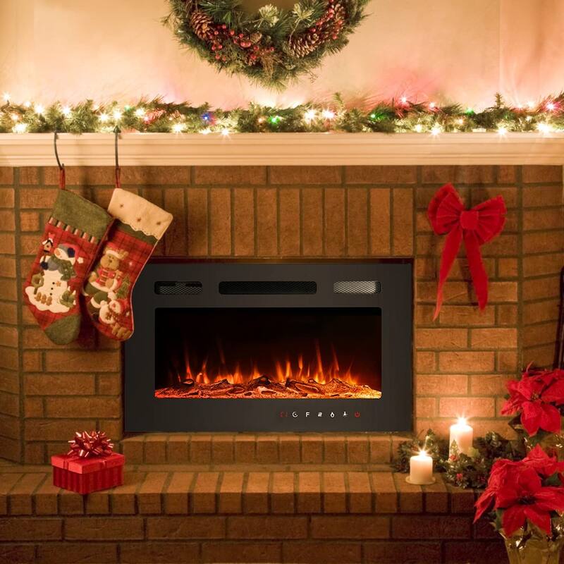 Electric Fireplace 12 Flame Color Wall Mounted