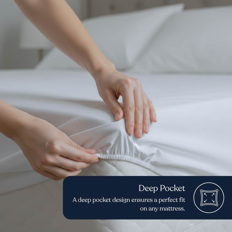 Delara 100% Organic Cotton Mattress Protector 300TC Cover