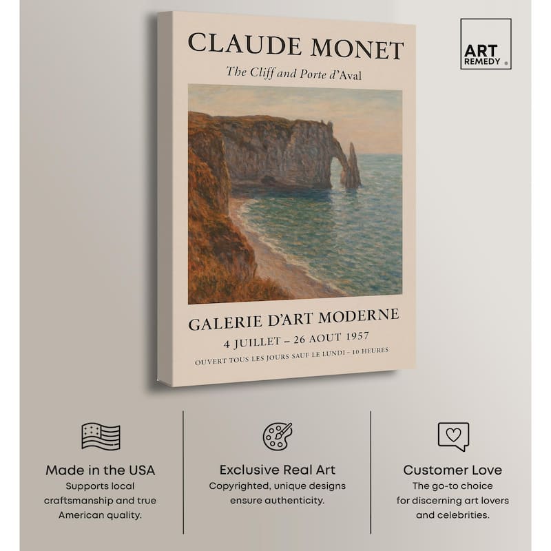 Monet's Seascape Canvas by Art Remedy, Gallery Wrapped