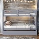 preview thumbnail 13 of 34, Rustic Style Full over Full Wood Bunk Bed with Guardrails and Ladder and Twin Size Trundle Grey