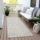 preview thumbnail 42 of 111, Machine Washable Indoor/ Outdoor Modern Dotty Chantille Rug Ivory - 2'3" x 7'6"