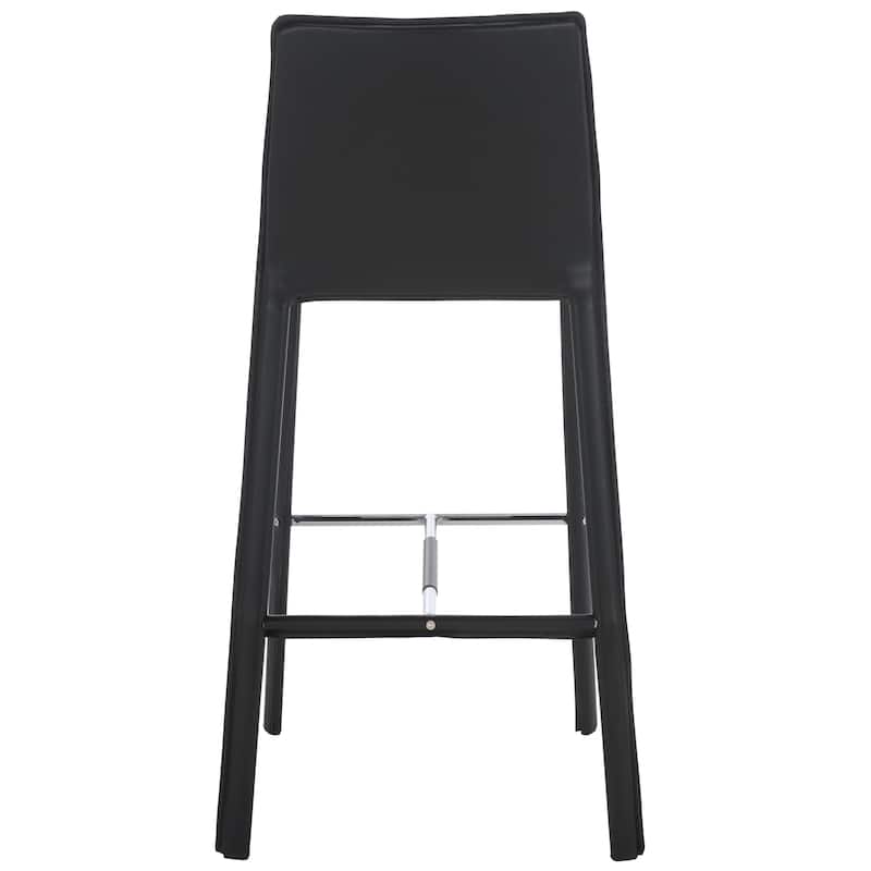 SAFAVIEH Marylou Faux Leather 29-inch Bar Stool (Set of 2) - 18.7" W x 19.7" L x 39.4" H - 19Wx20Dx39H