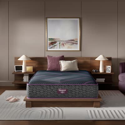 Beautyrest World Class Level Three Hybrid Plush Mattress - Dark Blue