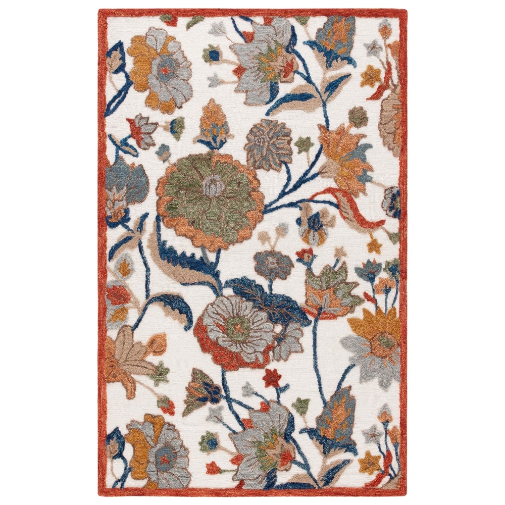 SAFAVIEH Handmade Jardin Rusa Country Floral Wool Rug