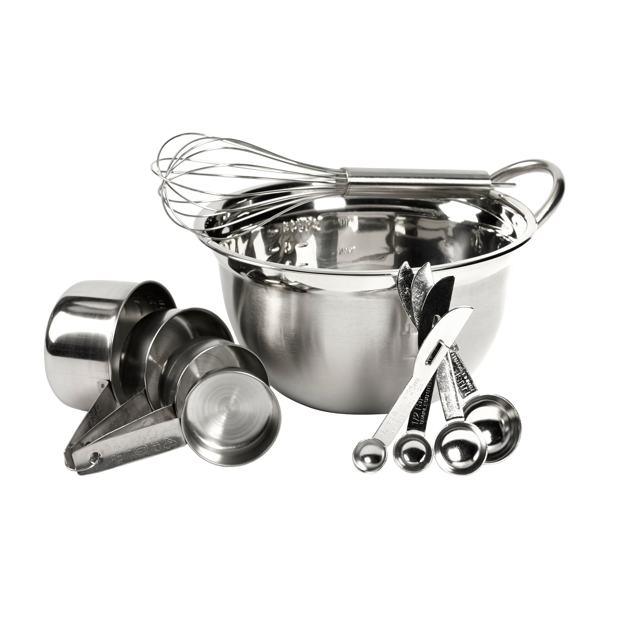 Silver-tone Stainless Steel 10-piece Mix and Store Set