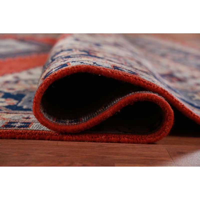 Hand Knotted Oriental 100% Wool Carpet Traditional Geometric Red Viss Area Rug - 17' 6'' X 11' 5''