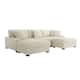 118.4"W Plush Modular Sectional Sofa with Pillows