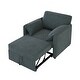 preview thumbnail 22 of 23, Roomfitters Convertible Sofa Bed, 3 in 1 Sleeper Chair with Adjustable Backrest and Thick Cushions, Linen Frame