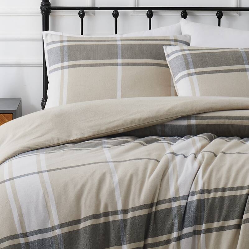 Truly Soft Printed Cotton Flannel Comforter Set