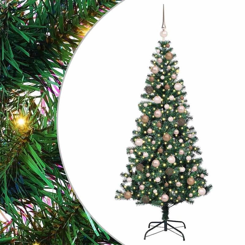 vidaXL Artificial Christmas Tree Green 70.9" PVC