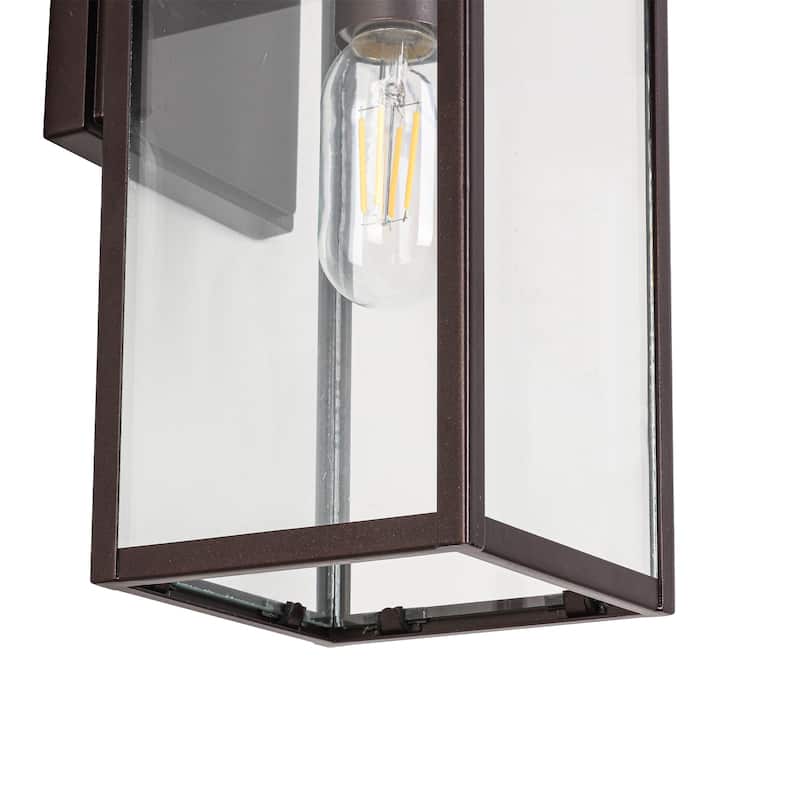 Oil Rubbed Bronze Outdoor Hardwired Wall Lantern Sconce