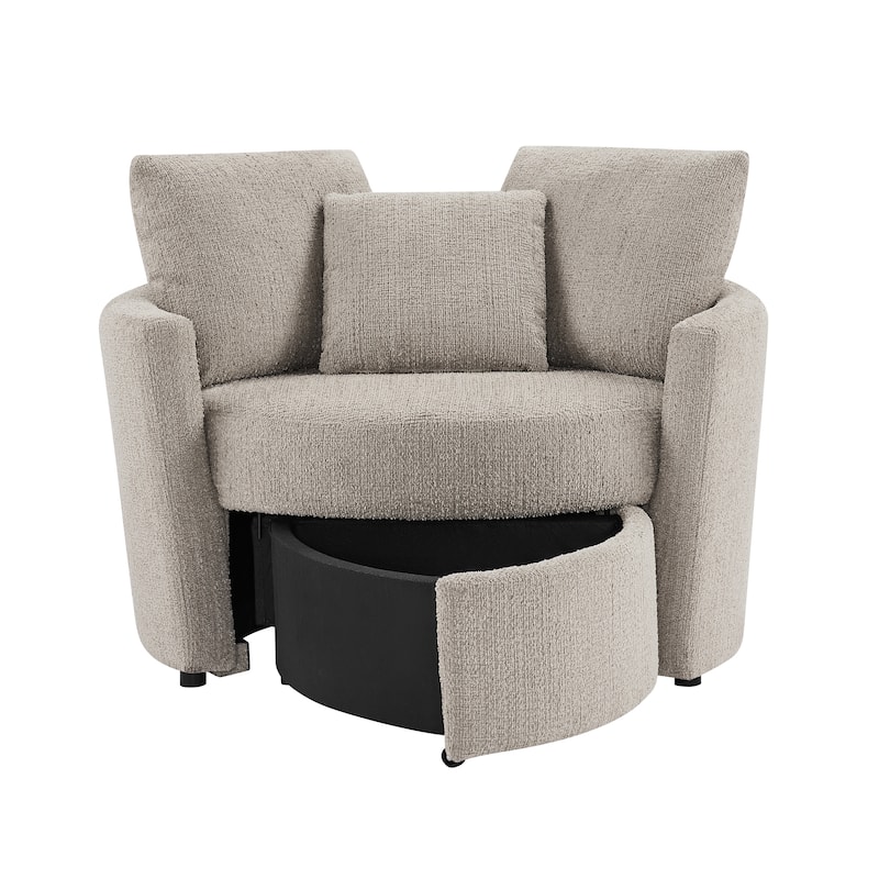 Lifestyle Solutions Bryson Storage Chair in Chenille Fabric