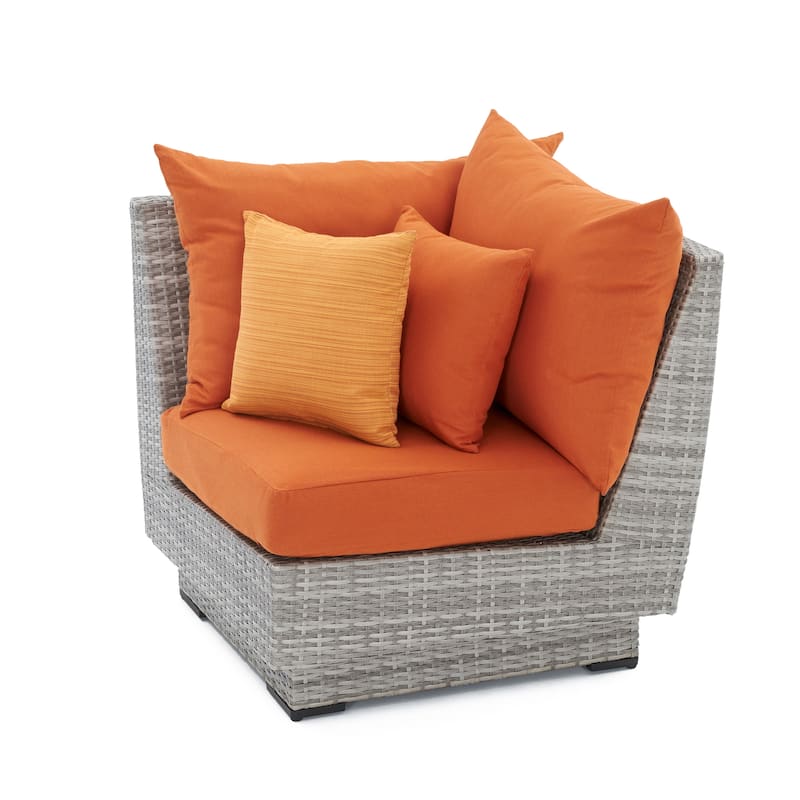 Cannes 4 Piece Sunbrella Outdoor Patio Sectional & Table