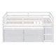 preview thumbnail 3 of 17, Functional Design Wood Loft Bed with Lateral Portable Desk, Drawers and Shelves, Twin Size, White