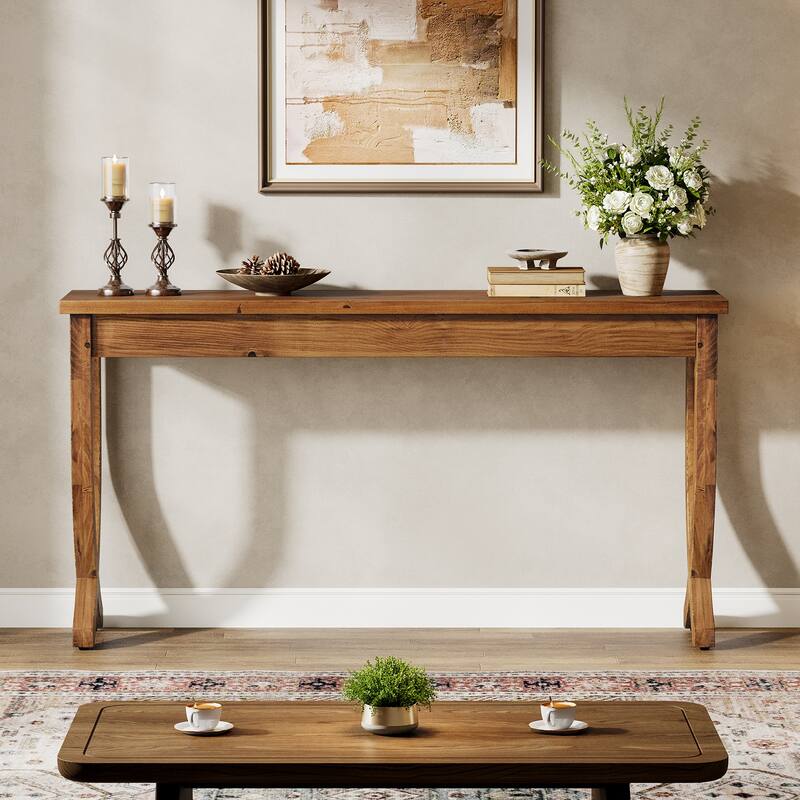 Solid Wood Console Table, Entryway Sofa Table, Living Room Hallway Entrance Foyer Accent Side Table