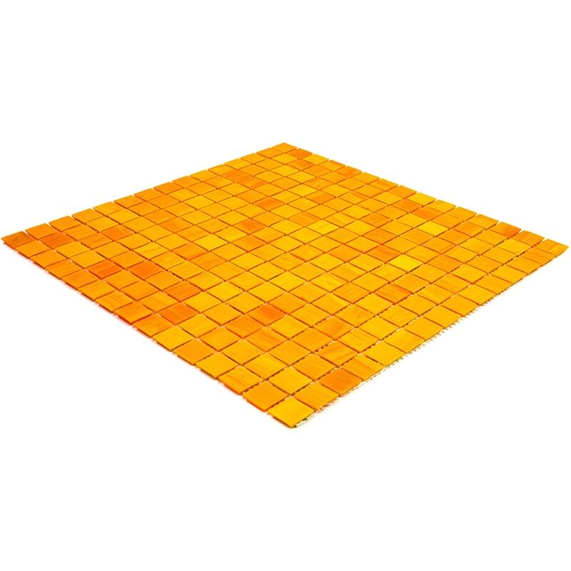 Apollo tile 12" x 12" Dune Glossy Honey Orange Glass Tile (20 sq ft/case) - 20 Pack