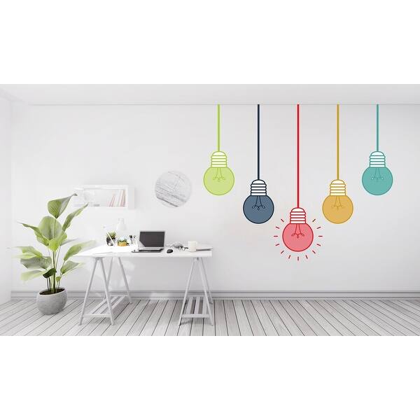 Idea Lightbulb Motivational Inspirational Wall Decal Sticker for Office ...