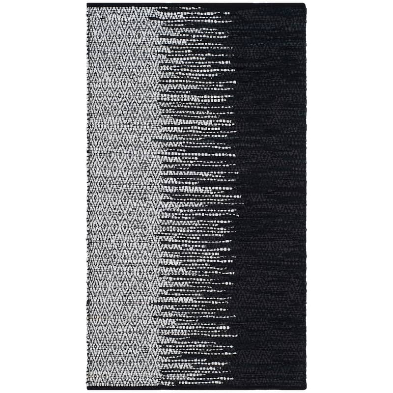 SAFAVIEH Handmade Vintage Boho Leather Denita Modern Stripe Leather