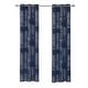 preview thumbnail 19 of 62, Room Darkening Silver Foil Pattern Grommet Curtains 2 Panels 38 x 45 Inch - Navy