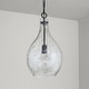 preview thumbnail 7 of 6, Rabun 1-light Hanging Pendant w/ Clear Stone Seeded Glass