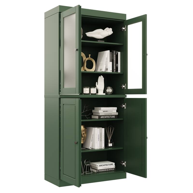 100% Solid Wood 6-Shelf Bookcase with Optional Doors by Palace Imports