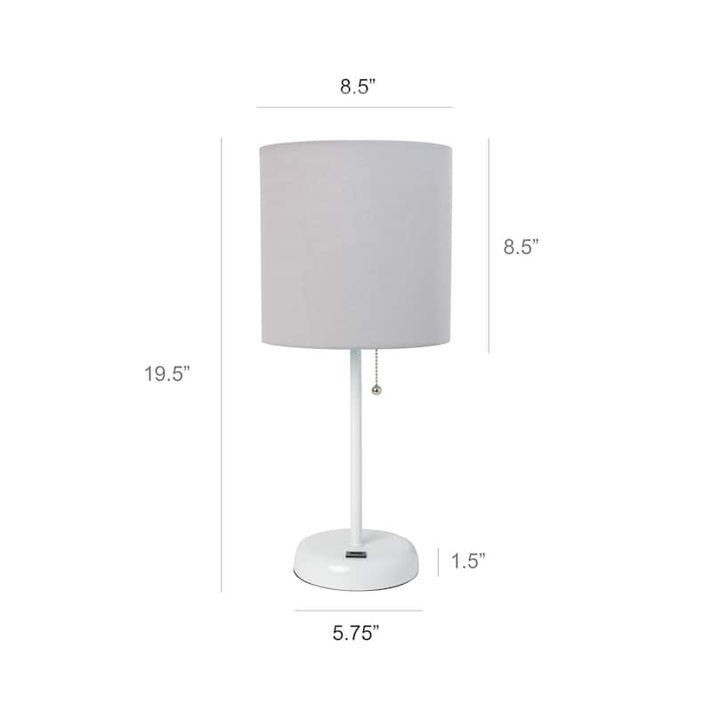 Simple Designs 19.5" Desk Lamp with Feit LED Bulb Included - 19.50